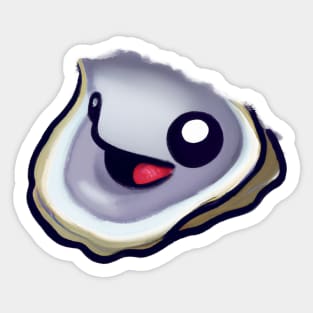 Cute Oyster Drawing Sticker